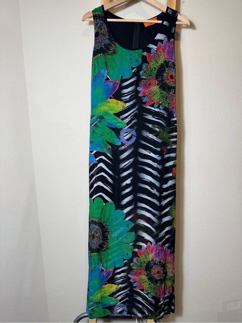 Patrizia Luca Milano Floral Zebra Print Sleeveless Maxi Dress Size XS
Artsy Boho